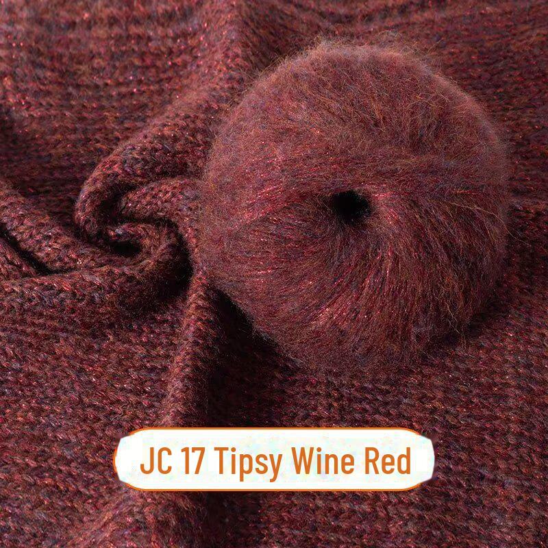 New Glitter Mohair Yarn for DIY Scarves and Baby Items