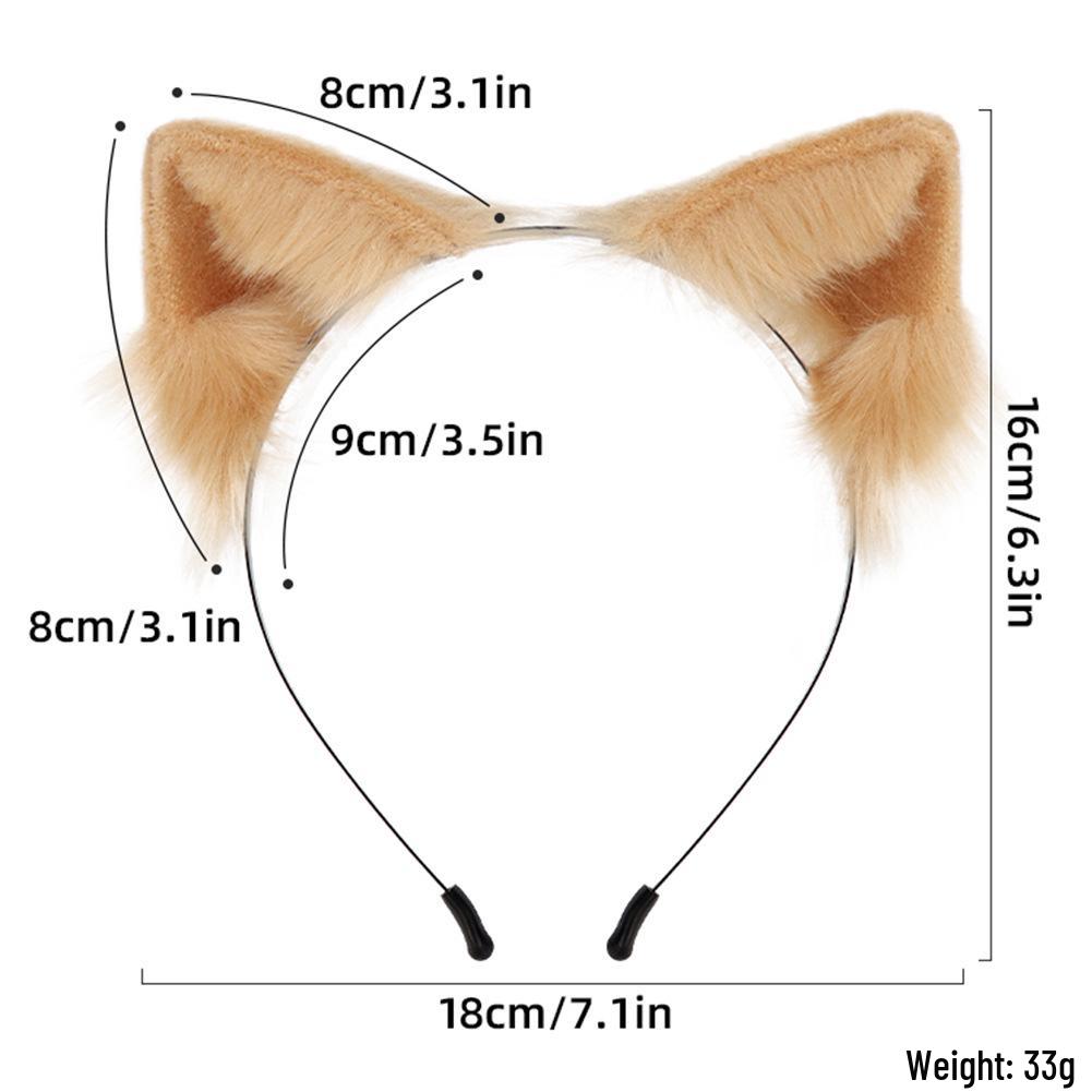 Cute Plush Cat Ear Headband - Cosplay Hair Accessory and Photo Prop