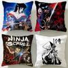 Classic Anime Ninja Scroll Cushion Cover Soft & Easy-Wash Pillow Case – Versatile for Couch, Bed, Travel and Office