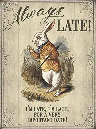 

Vintage Funny Metal Tin Sign h Late Novelty Plaques Poster for Shop Room Garage Man Cave Wall Decoraluminum 20x30cm（7.8x11.8inch）