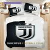Biancheria da letto con stemma del Football Club Juventus (1 * copripiumino + 2 * federa, senza nucleo) Regalo di compleanno di Natale Copripiumino e federa
