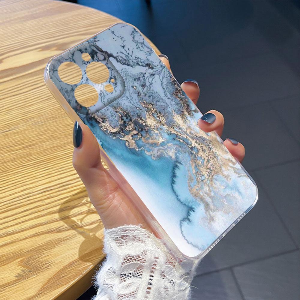 For iphone 13 Pro Max 11 12 Pro White Leopard Marble Artistic Women Phone Case Transparent Clear Silicone Shockproof Soft Cover