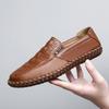 2025 New Cattlehide Men's Shoes Breathable Driving Shoes Designer Outdoor Men Loafers Casual Flat Shoes Moccasins