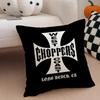 Brand Biker W-West Coast Choppers Cushion Cover Throw Pillow Cover Hidden Button Durable Polyester Chair Cushion