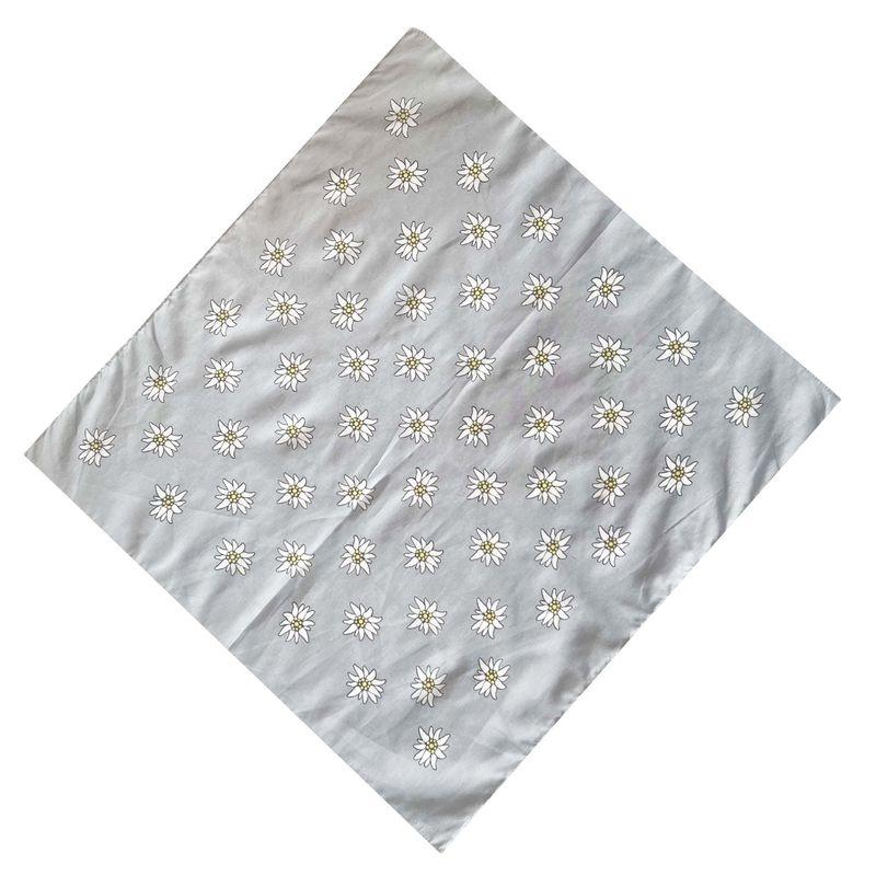 

In Stock Cotton Turban 55 X55cm Outdoor Cycling Locomotive Street Dance Face Towel Bandana Little Daisy Square Towel Light gray 55*55cm