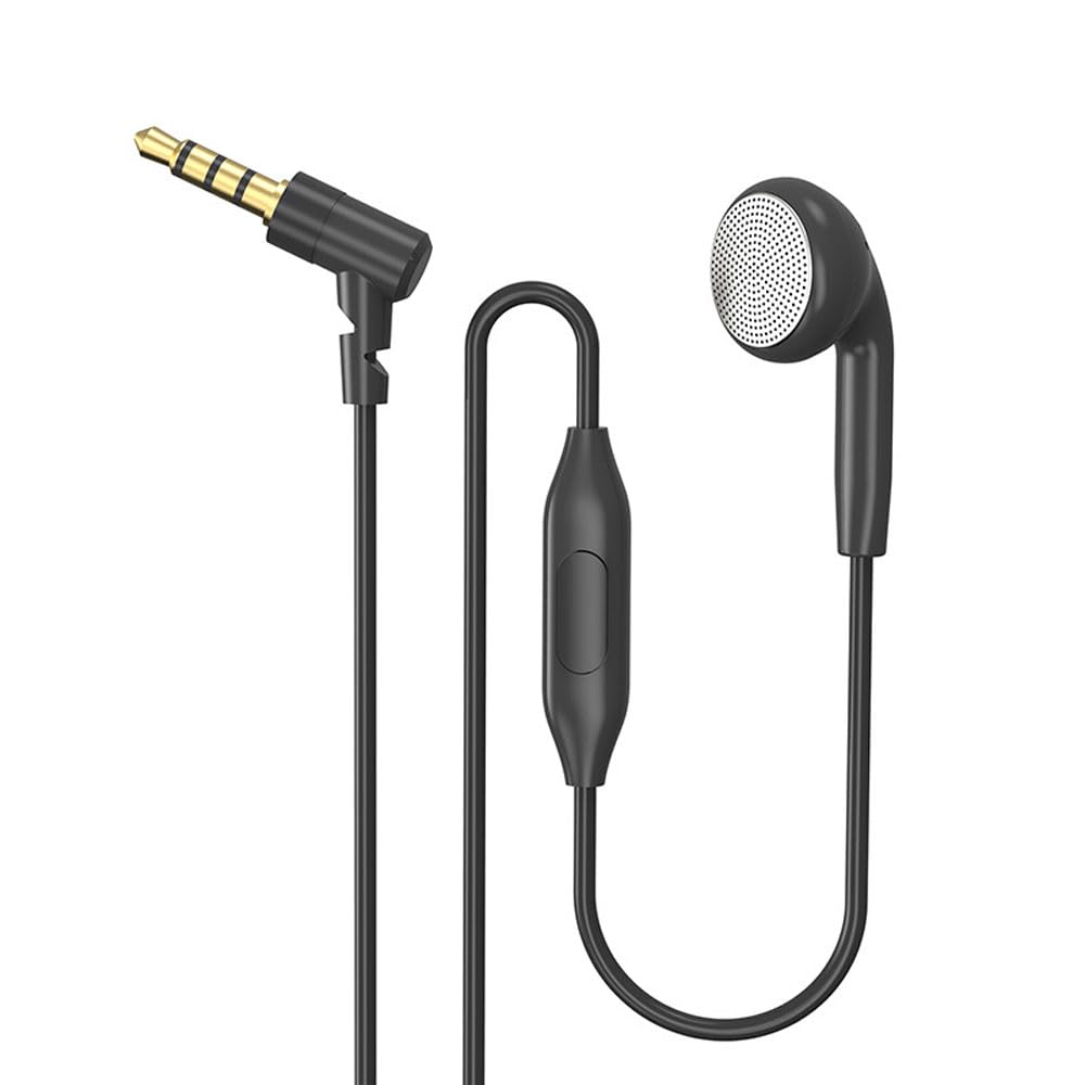 

JIAYJP Single Earphone, 3.5mm Jack, Mono, Inner-Ear, with Microphone, for Left or Right Ear, Wired, Remote Control, Bend