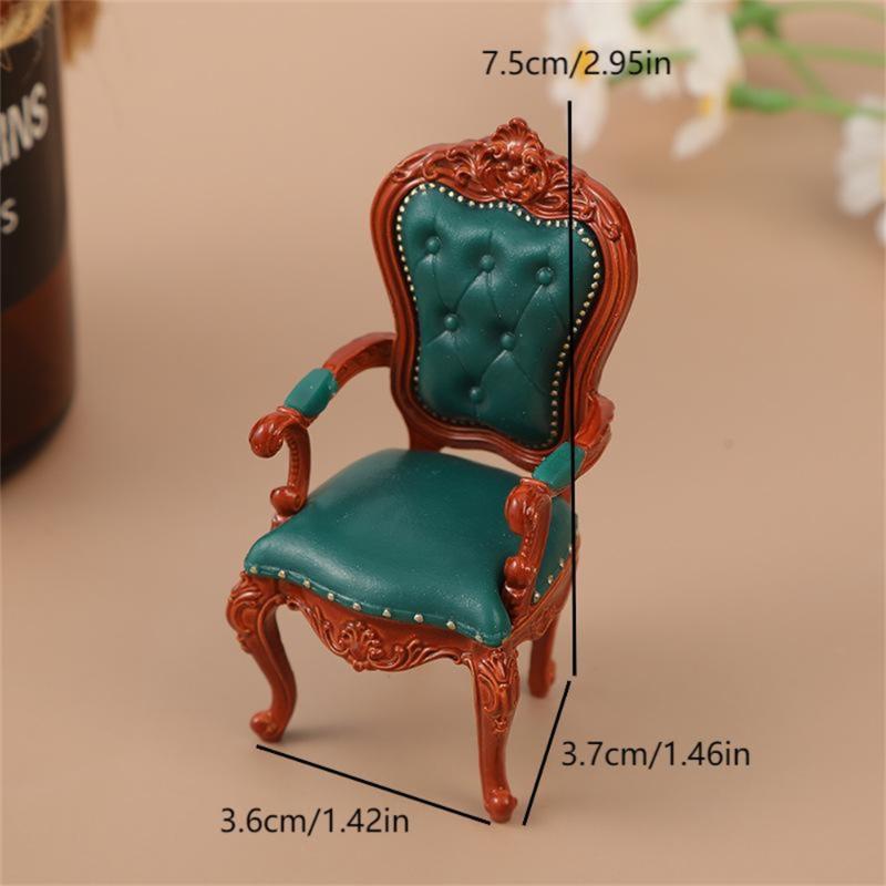 1/12 Dollhouse Simulation Mini Armchair Model Doll Home Living Room Sofa Chair Furniture Decor Toy Dolls House Accessories