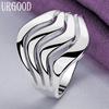 Bague lisse quatre fils en argent sterling 925 Bijoux de mode