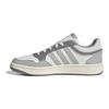 adidas Neo Hoops 3.0 Round Toe Lace-Up Shock Absorbing Durable Low-Top Basketball Shoes Unisex Sneakers White Gray IE8005