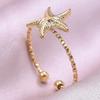 1/2/3pcs Animal Ring Butterfly Cat Wings Shell Open Adjustable Stainless Steel Rings For Women Men Accessories Fashion Jewelry