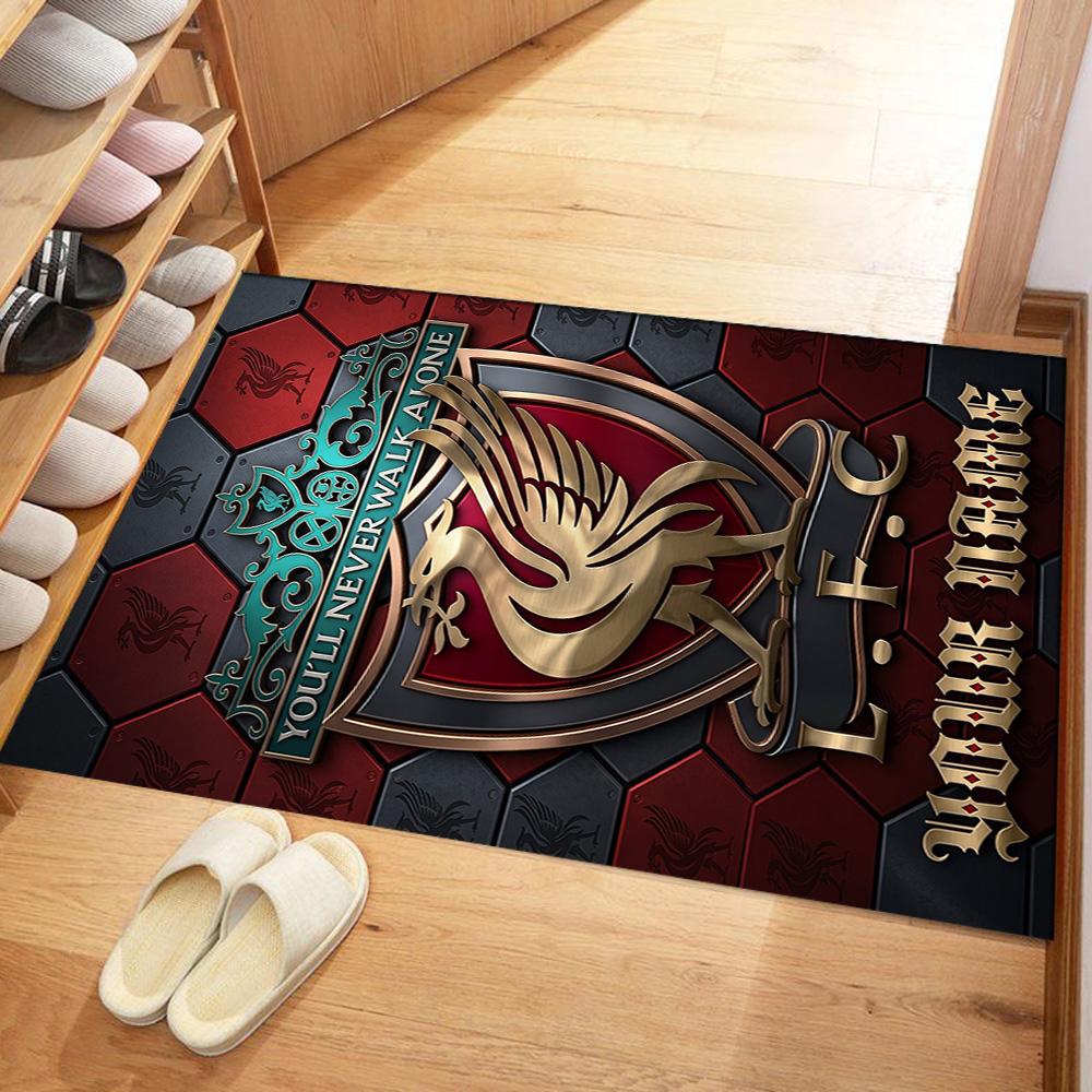 Liverpool Fc Customized Name Area Rug Design For Study Room Dining Room Outdoor Kitchen Antislip Carpet Office Home Decor Birthdaychristmas Gift