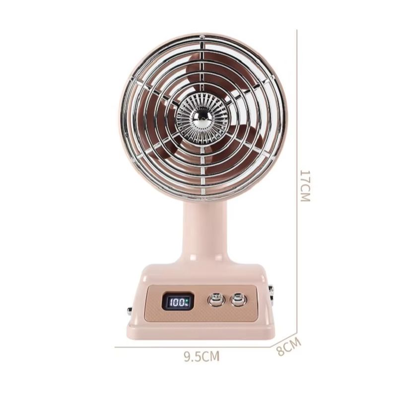 Xiaomi Retro Nostalgic Classic Desktop Office Fan 100 Speed Levels Adjustable Student Dormitory Rechargeable Fan