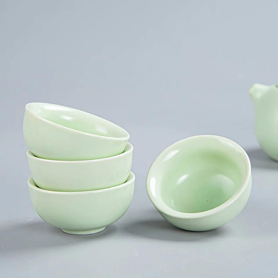 Chinese Tea Travel Set Kung Fu Ceramic Portable Teacups Teapot Porcelain Gaiwan Cups Ceremony Tools Handmade Mini XiShi Pot