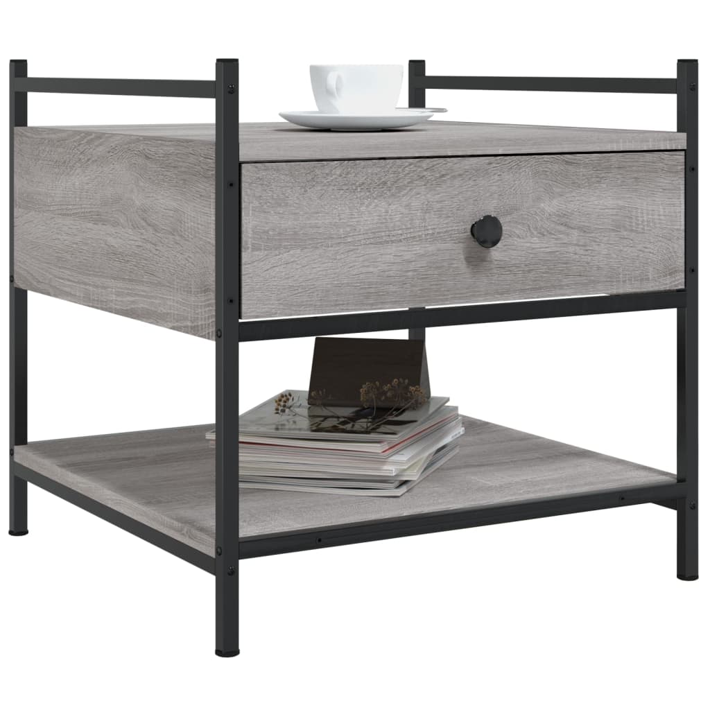  Coffee Table, Grey Sonoma Oak, 50x50x50 Cm