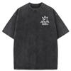 Mens Vintage Washed Cotton Oversized TShirt Jesus Is King Faith Graphic Tee