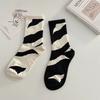 Autumn and Winter Trendy Socks, Personalized AB Student Couple Sports Socks, Asymmetrical Long Socks for Men and Women