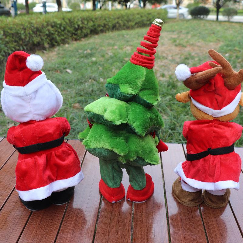Christmas Tree That Can Sing, Dance and Record, Old Man Elk Doll, Electric Plush Toy, Christmas Gift