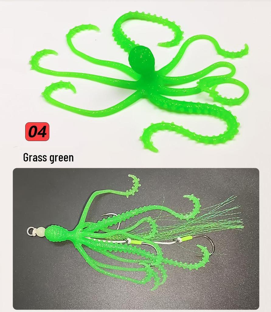 Bionic Squid Octopus Fishing Lures: Soft Tai Rubber Hooks for Sea and Boat Fishing