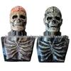 Luminous Halloween Skull Mask with Movable Mouth and Brain Layer