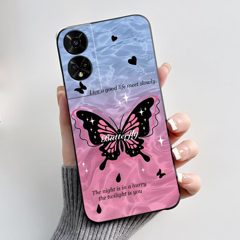 For TCL 50 5G T613K Case Cute Cat Cartoon Astronaut Black Silicone Soft Phone Cover for TCL 50 XE NxtPaper TCL50 50XE 5G Bumper