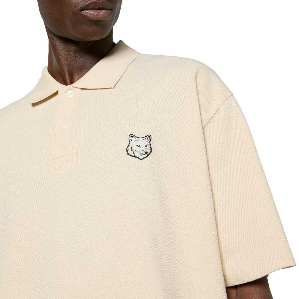 Maison Herren Oversized Poloshirt mit besticktem Logo