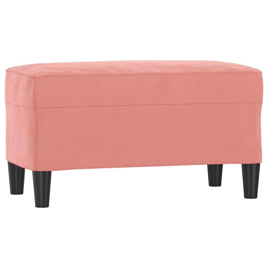 Pink Velvet Bench 70 X 35 X 41 Cm
