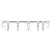 No-hole Sliding Sticky Hooks Behind Kitchen Cabinet Doors with Rows of Storage Track Hooks