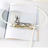 Fashion Gold Twists Knot Decoration Women Thin Belt For Fashion Dress And Summer Outfits