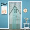 French Retro Style Door Drape Sheer Lace Curtain Embroidered Floral Doorway Curtain with Beads Embroidery Room Divider Rod Pocket for Bedroom Living