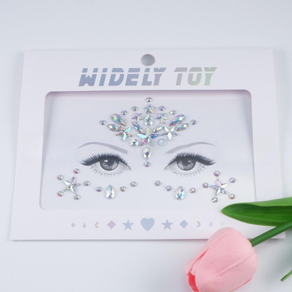 Crystal Tattoo Sticker Glitter Eyeliner Eyebrow Makeup Face Eyes Diamond Temporary Tattoo Rock Rhinestone 3D Eyeliner Stickers