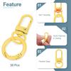 30pcs Lobster Claw Fastener Keychain Swivel Trigger Clips Zinc Alloy Colorful Key Chain Clips Snap Hook Jump Flat Split Ring DIY Craft Jewelry Making