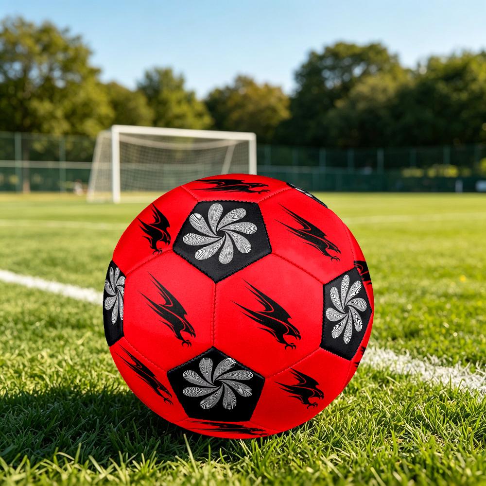 1PC Eagle Flight Symbol Optical Illusion Flower Soccer Ball Size 5 Football Machine Sewn Indoor/Outdoor Universal Football Surprise Collection N64