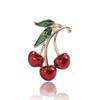 Enamel Cherry Brooches for Women Unisex Enamel Cherries Pins Office Party Collection Friends Gifts Accessories
