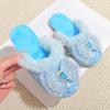 Girls' Bow-Knot Furry Cotton Slippers - Cozy Autumn & Winter Shoes for Girls and Babies.