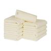 Towel Institute [Daily Simple] #001 Face Towel Vanilla White Set of 10 Standard Type Medium Thickness Less Fluff Fast Water Absorption Durable 100%