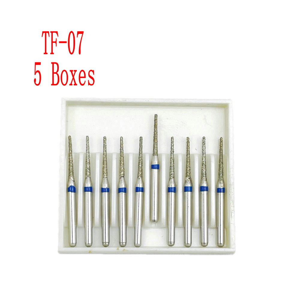 Xceldent 50pcs/5packs Dental Diamond Burs FG 1.6mm For High Speed Handpiece 450000r/Min TF Series