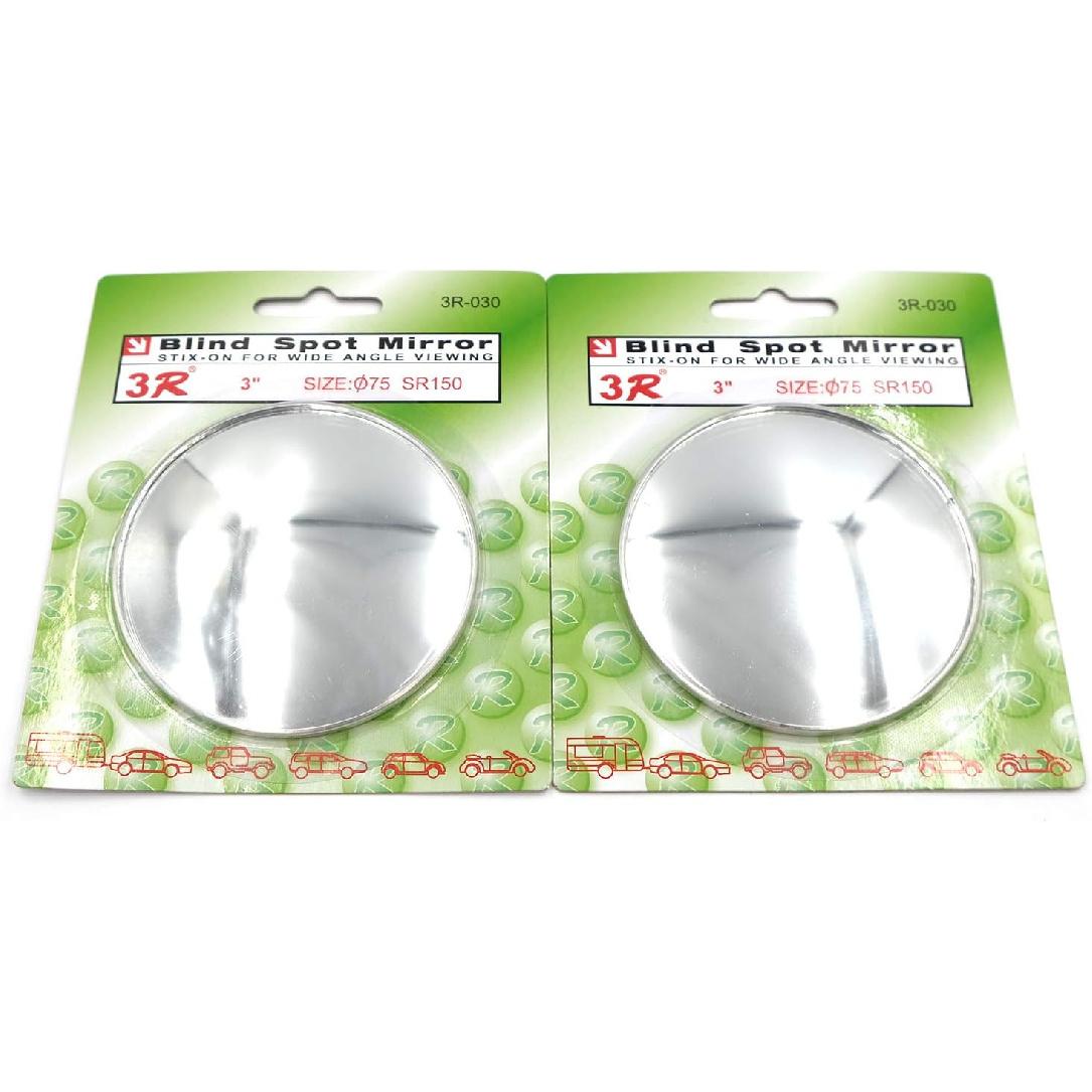 

2 PCS Wide Angle Convex car truck Auto Blind Spot Round Stick-On Side View Rearview Mirror (3 inch)