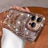 Glitter 3D Butterfly Shiny Case For iPhone 17 16 15 14 13 12 11 Pro Max Diamond Bling Sparkly Rhinestone Girls Pink Cute Cover