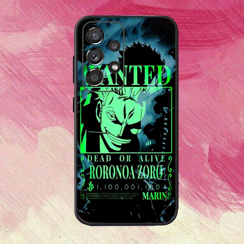 Anime One P-Pieces Z-Zoro Phone Case For Samsung S25,S24,S21,S22,S23,S30,Ultra,S20,Plus,Fe,Lite,Note,10,9,5G Black Cover
