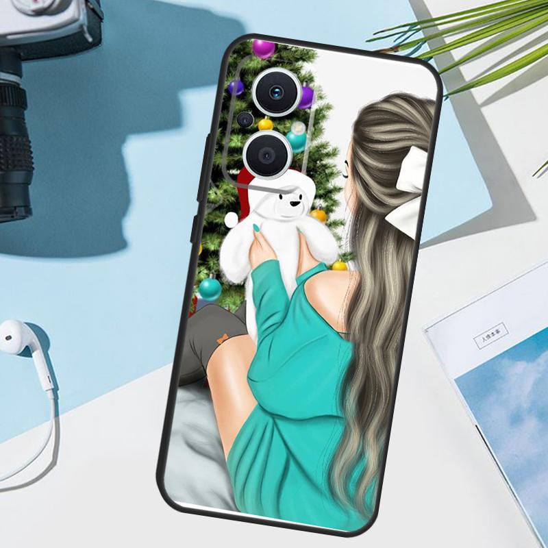 Fashion Girl Merry Christmas Cover For OPPO Reno 11 Pro 10 12 13 14 14F 13F 12F 11F 7 8 Lite OPPO Find X6 X5 X8 X9 Pro Case