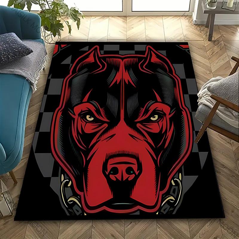 3D HD APBT American Bully and Pitbull Carpet New Release! Rug for Living Room Bedroom,Office Areas,Durable Machine Washable Mat