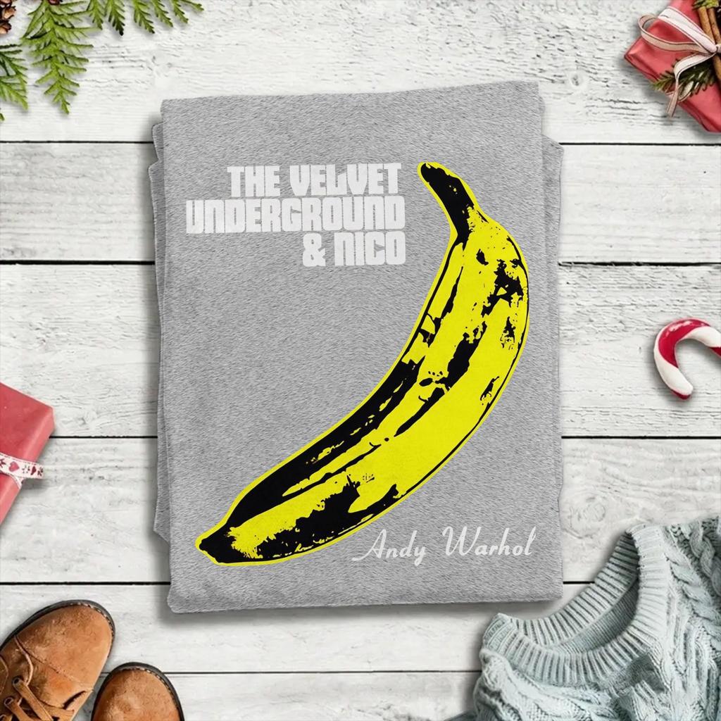 Banana The Velvet Underground Unisexs T Shirt Novelty Tee Shirt Short Sleeve O Neck TShirt Pure Cotton Plus Size Clothes