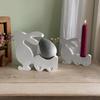 Cute Bunny Mold Desktop Bunny Ornament Mould Creative Silicone Mold Art Crafts Tools Non-stick Silicone Mold Home Decoration for