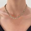 2Pcs/Set Women Jewelry Set Leaves Shape Rhinestone Inlaid Adjustable Length Necklace Bracelet Set Party Wedding Decor
