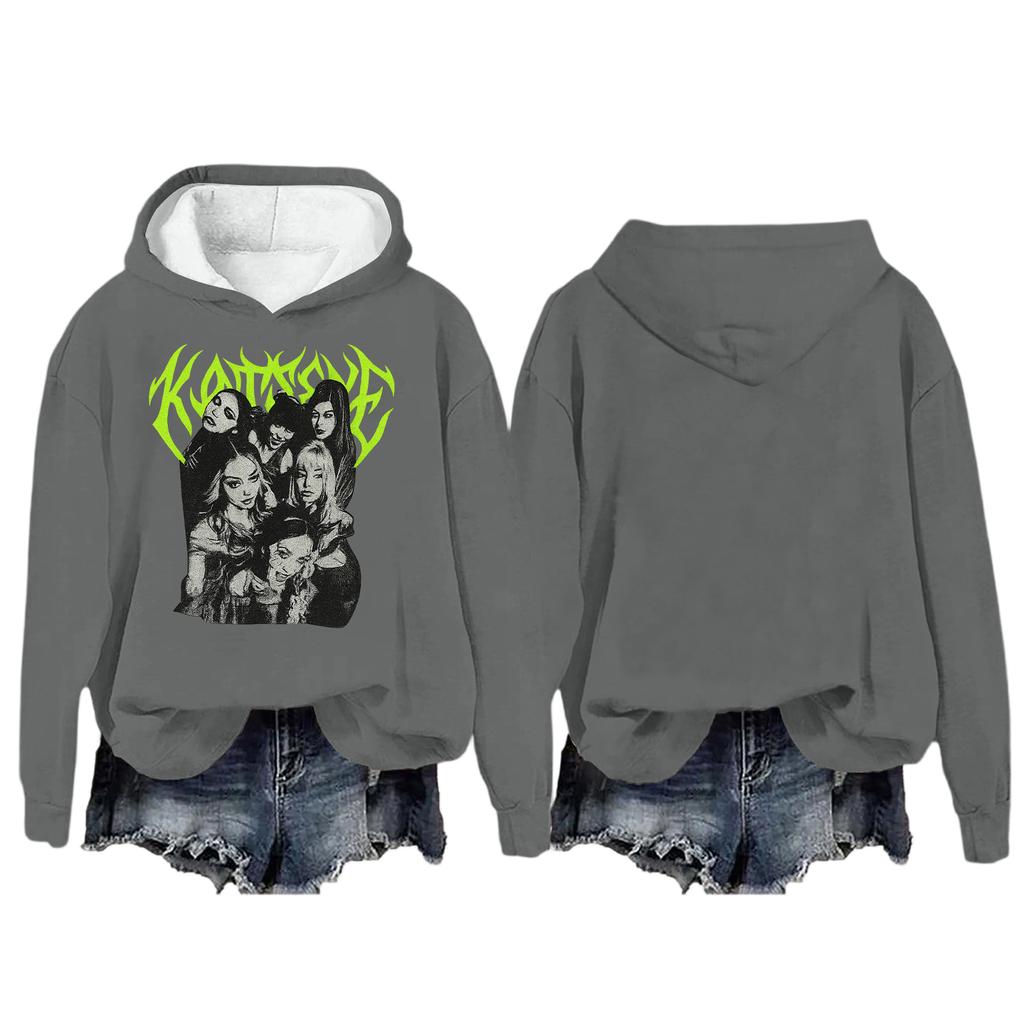 Damenmode Lässig Langarm Locker Bedruckter Pullover Sport Langarm Kapuzensweatshirt