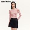 VEROMODA Ballet Style Puff Sleeve Tie Knit Top