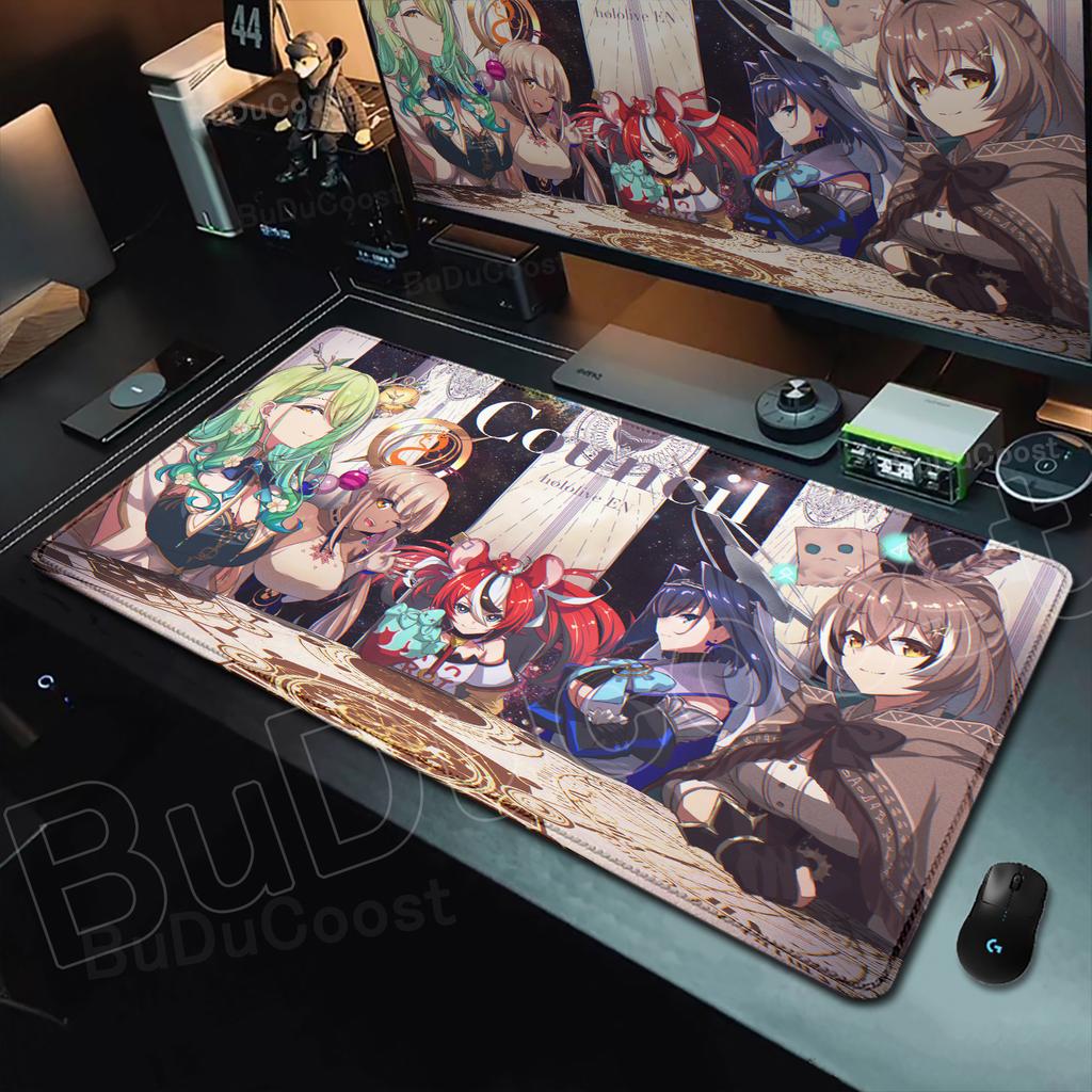 New Mouse Pad Large Hololive Minato Aqua Inugami Korone Computer Office Game Rubber Anti-slip Gaming Keyboard Desk Pads Mousepad