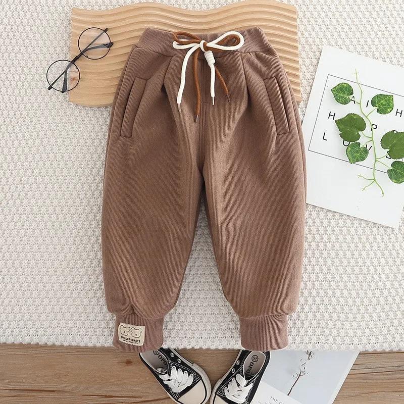 Girl Baby Clothing Set Boys Winter Fashionable Baby Children's Thick Coat Pants Two Piece Set