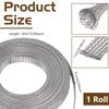 304 Edelstahl Flach verzinnt Geflochtenes Drahtgeflecht Flexibles Abschirmungs-Erdungsdrahtgeflecht Anlaufgeschützt Edelstahlfarbe 15x1mm ca. 32,81 Fuß(10m)/Rolle