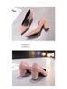 Women's Plus Size Suede Chunky Heel Pointed Toe Heels - European & American Style